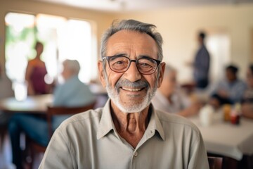 Wall Mural - Portrait of a elderly Hispanic man in nursing home