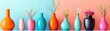 © ManitaSr - Colorful vases filled with flowers against a bright background, perfect for home decor and floral arrangements.