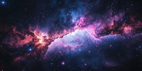 Wall Mural - Cosmic Nebula with Stars and Gas Clouds