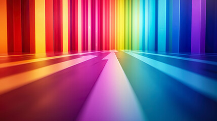 Poster - Bright colors blend into striped patterns, creating a dynamic and lively background that captivates the viewer's attention and imagination.