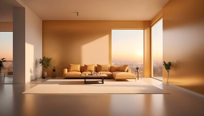 Photo interior modern design room 3d illustration