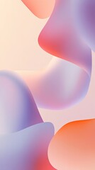Poster - Abstract shapes in soft pastel colors creating a calming and vibrant design, perfect for modern art and creative projects.