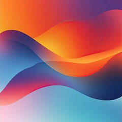 Poster - Vibrant abstract waves featuring a blend of warm and cool tones, creating a dynamic visual flow and energy in the composition.