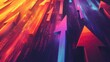 © MK studio - Bright arrows in various colors converge and diverge within a dynamic, abstract design, symbolizing movement and progress in a digital landscape.