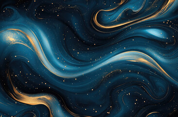 Abstract background with waves and stars. Created with Ai