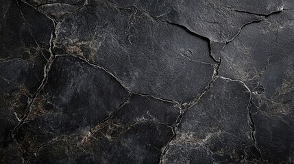 Wall Mural - Dark stone texture with subtle cracks and veins, giving a natural and rugged appearance