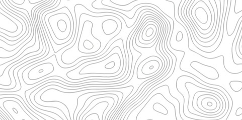 Wall Mural - Topographic map background geographic line map with seamless ornament design. The black on white contours vector topography stylized height of the lines map.	