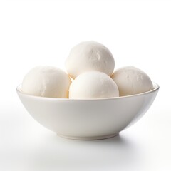 Wall Mural - Roshogolla in a white bowl isolated on a white background