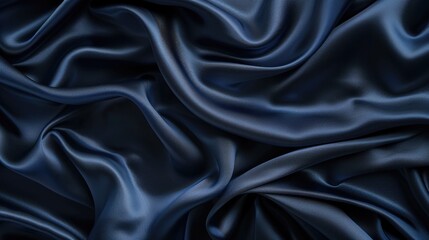 Elegant navy blue silk satin background for special occasions.