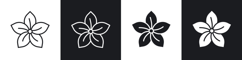 Jasmine icon in filled and stroke