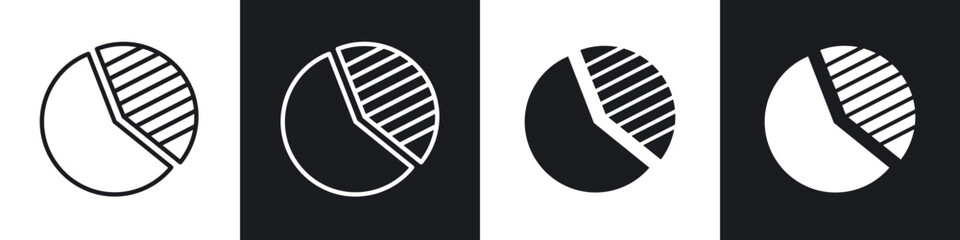 Wall Mural - market share icon in filled and stroke