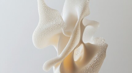 Aufkleber - Abstract Sculptural Form with Textured Surface