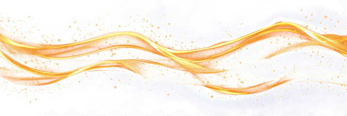 Wall Mural - luxury abstract shiny golden wave on transparent background. design element. elegant gradient gold c