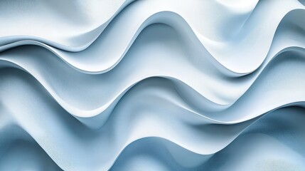 Abstract white background with wavy lines, 3D rendering. Modern wallpaper design for presentation