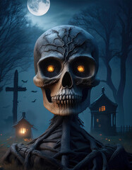 Canvas Print - Haunted Gravesite