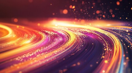 Poster - Digital Flow: Dynamic Abstract Background Illustrating Data Movement and Internet Speed