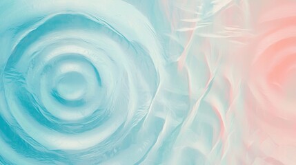 Poster - Mesmerizing pastel blue and pink abstract background with concentric circles, adding elegance and sophistication to any project