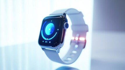 Poster - A Modern Smartwatch with a Blue Interface
