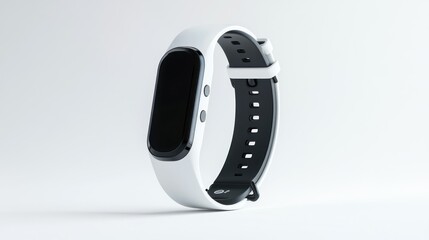 Poster - White Smartwatch with Black Strap on a White Background