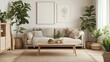 © Дмитрий Першин - Scandinavian living room with plants and neutral decor