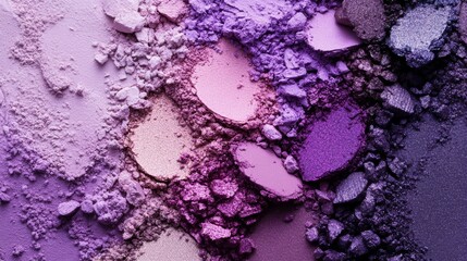 Poster - A close up of a pile of purple makeup powder