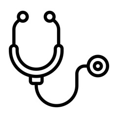 Wall Mural - Stethoscope Vector Line Icon Design