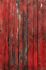 Wall Mural - Old red wood background rustic wooden surface with copy space 