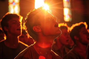 Spiritual reverence: worship, engaging in acts of devotion and adoration, fostering a deep connection with the divine, and participating in rituals, faith, gratitude, and communal unity