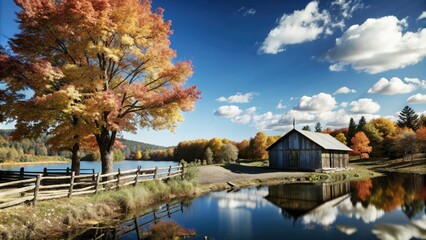 Canvas Print - Beautiful views of the autumn season