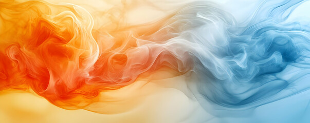 Wall Mural - Abstract Background of Blue and Orange Smoke