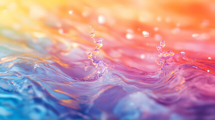 Wall Mural - Colorful Water Splash Abstract Background