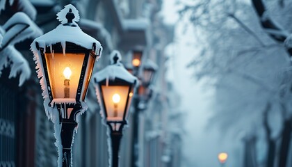 street lantern in the city