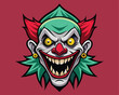 © Rony - Scary clown face vector illustration