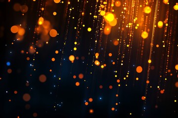 Poster - A mesmerizing abstract background featuring a cascade of glowing lights, evoking concepts of technology, innovation, data flow, network connectivity, and futuristic design.