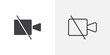 © Craft Studio - Video off icon in black filled and outlined style