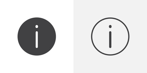 Poster - Info icon in black filled and outlined style