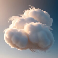 
Scenic white clouds atmospheric on transparent backgrounds 3d render png