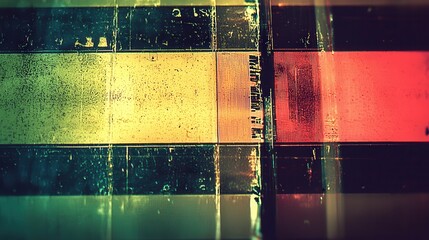 Poster - Textured Background of Retro CCTV or VHS With Multicolored Noise and Horizontal Lines From the 1980