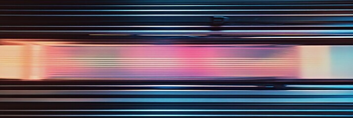 Poster - Retro CCTV Background Featuring Multicolored Noise and Horizontal Lines for Digital Art and Design