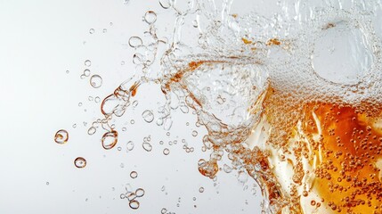 Liquid Splash with Bubbles and Foam