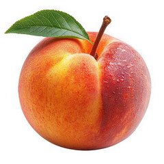 Wall Mural - peach isolated on a transparent background png file no background png file