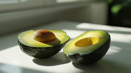 Wall Mural - The Fresh Avocado Halves