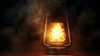 © Bijali - Flickering flame in a 3D kerosene lamp with rustic finish