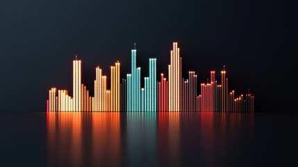 Wall Mural - A chart showing global economic indicators, highlighting trade trends.