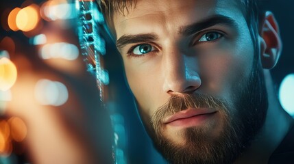 A technician installing security software on a computer, emphasizing the proactive measures taken to ensure network security.