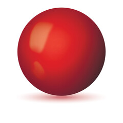 Wall Mural - glass red ball or precious pearl. glossy realistic ball, 3d sphere. abstract vector illustration hig