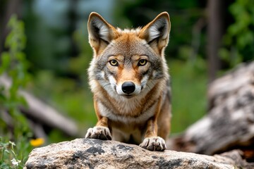 Coyotes yipping in the distance, a haunting yet beautiful sound that mingles with the crackle of the campfire, reminding campers of the wilderness