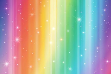 Colorful rainbow gradient with sparkling stars in vibrant abstract art composition