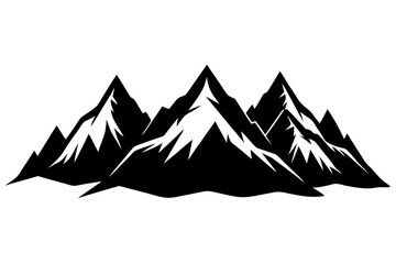 Poster - 
Mountain silhouette, mountain range vector illustration, mountain Svg
