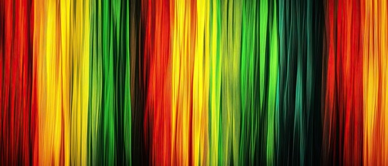 Vibrant Reggae Patterns in Rhythmic Red, Yellow, and Green Stripes